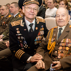 Ветераны ВОВ на торжественном мероприятии в честь 100-летия ВС РБ