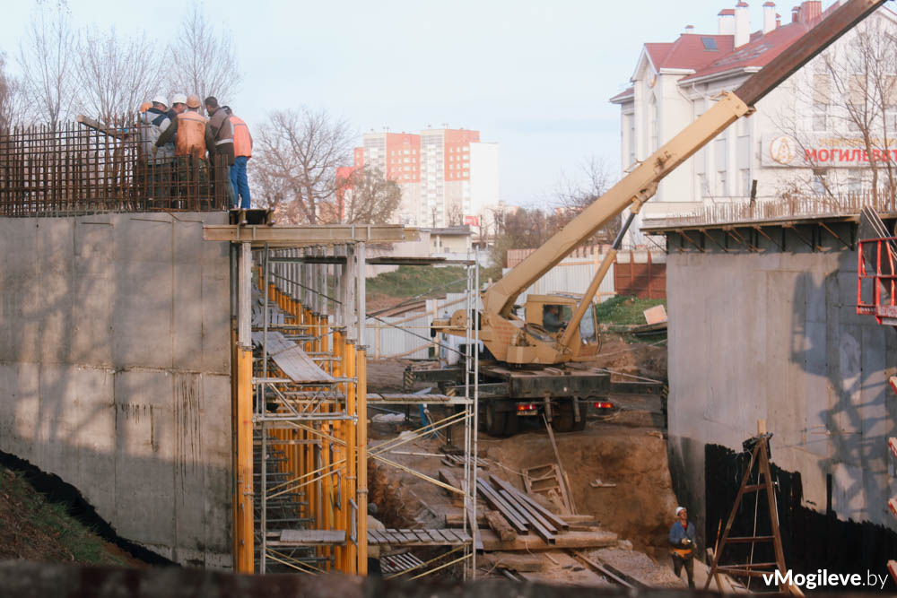 Строительство моста по улице Первомайской в Могилеве. Мост на ЖД в Могилеве