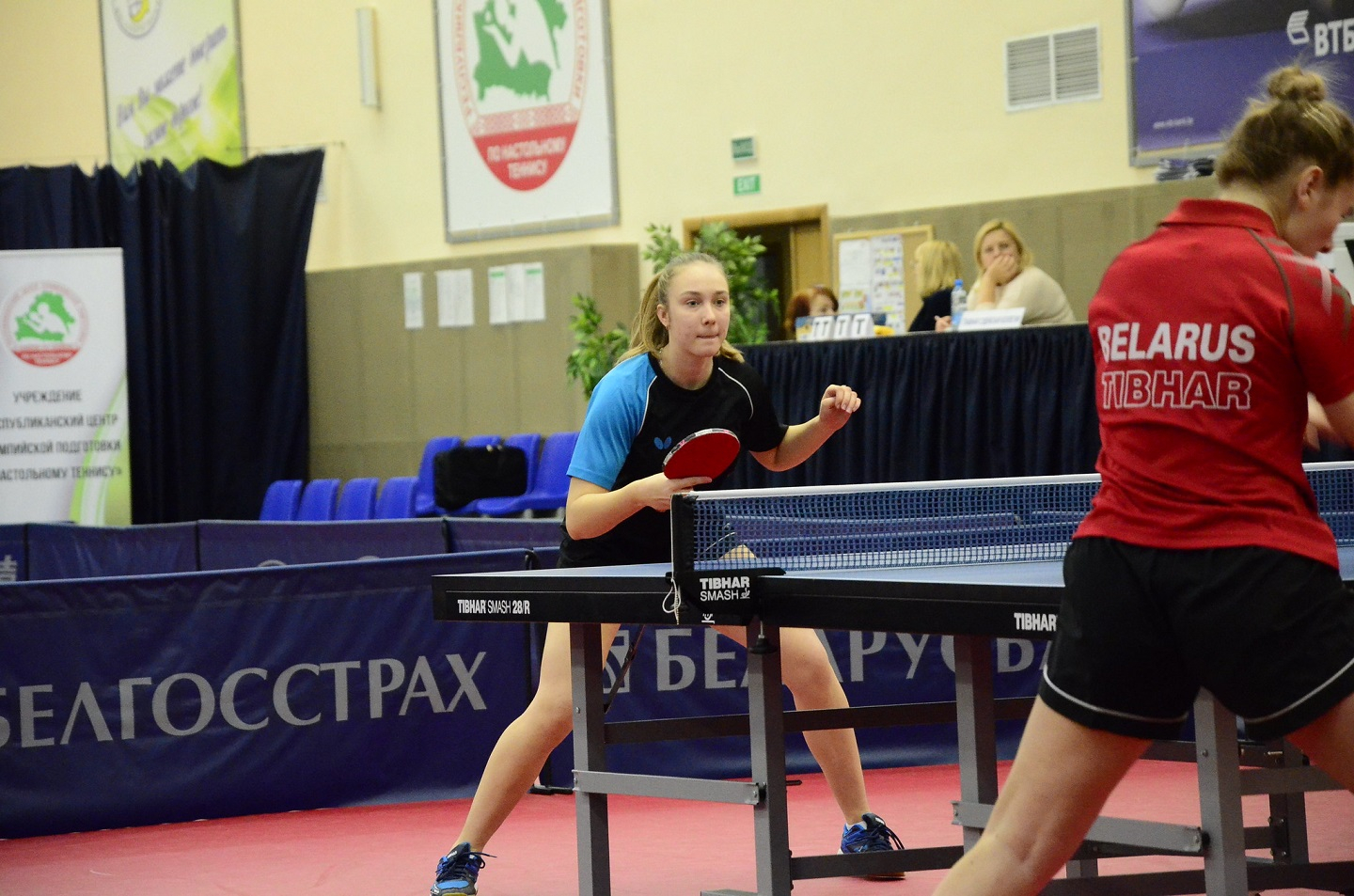 Дарья Кисель на первенстве РБ по настольному теннису среди молодежи до 21 года.
Фото: Официальный сайт Белорусской федерации настольного тенниса