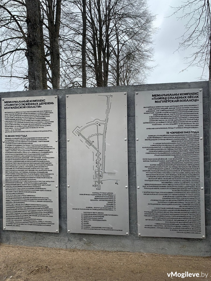 Карта мемориального комплекса в деревне Борки