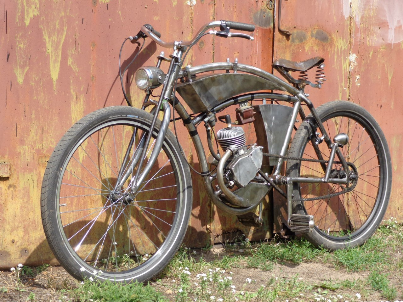 Велосипед с двигателем от мопеда
