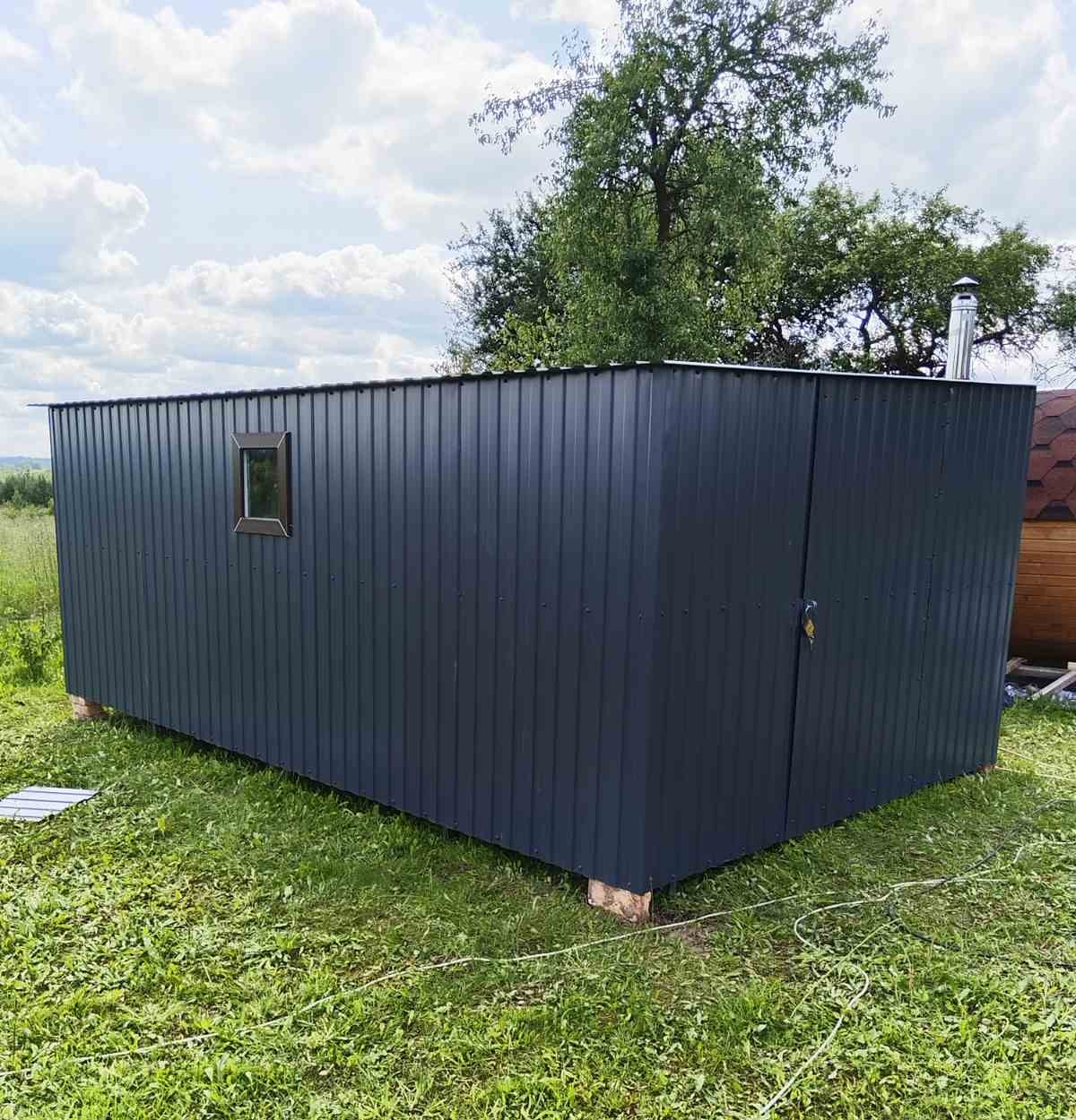 Хозблок из металлопрофиля