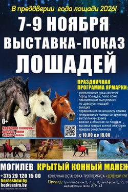 Выставка-показ лошадей «Осень-2025». Афиша мероприятий
