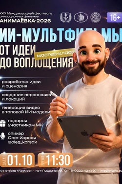 Мастер-класс «ИИ-мультфильмы: от идеи до воплощения». Мастер-классы